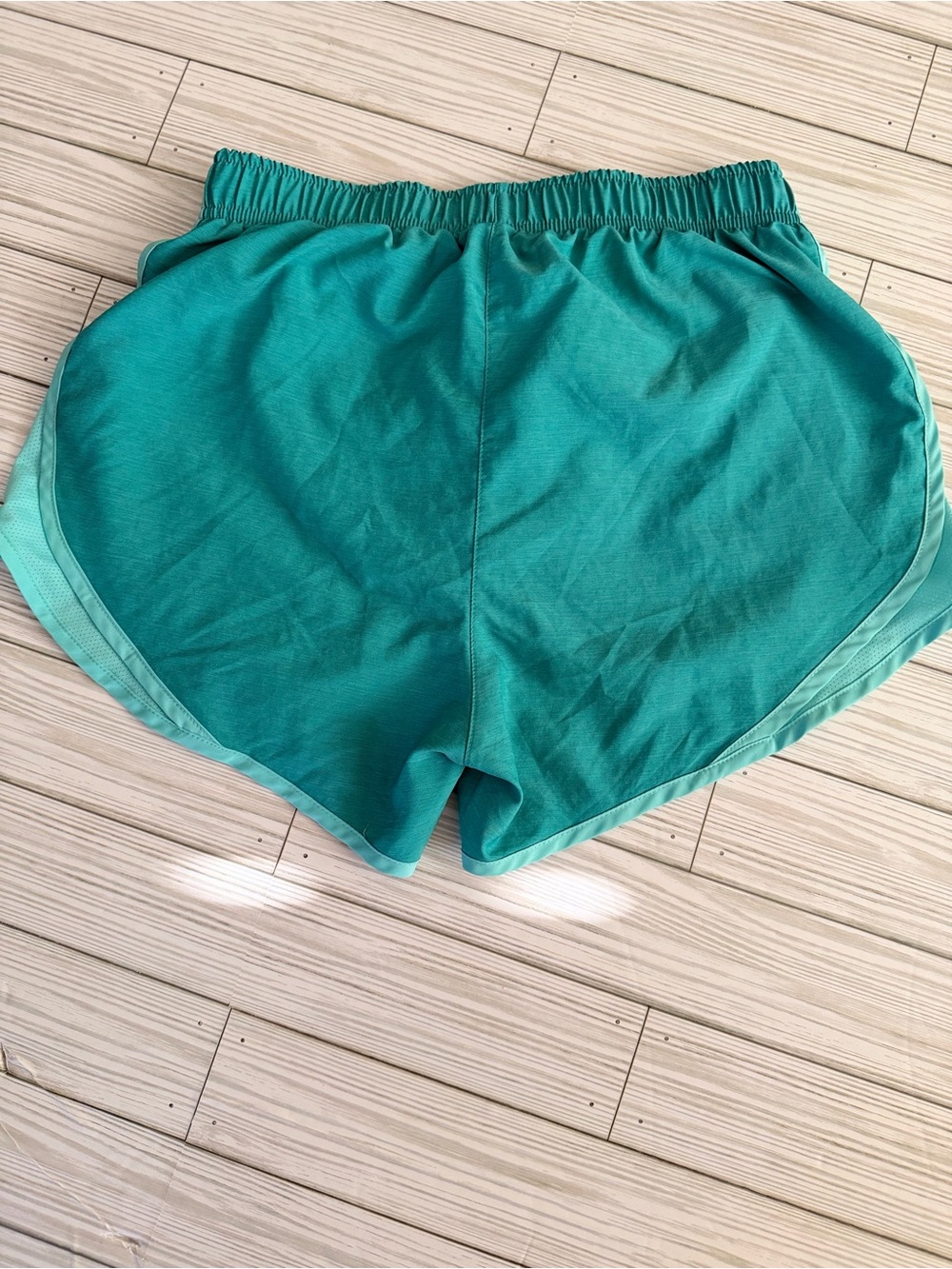 Nike | Women's Tempo Dri-Fit Two-Tone Teal Turquoise Running Shorts - Size S - Picture 5 of 5